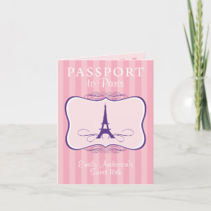 Sweet 16th Passport Invitation