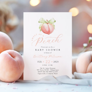 Sweet as a Peach Baby shower Invitation