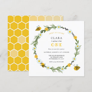 Sweet As Can Bee Anniversaire Invitation