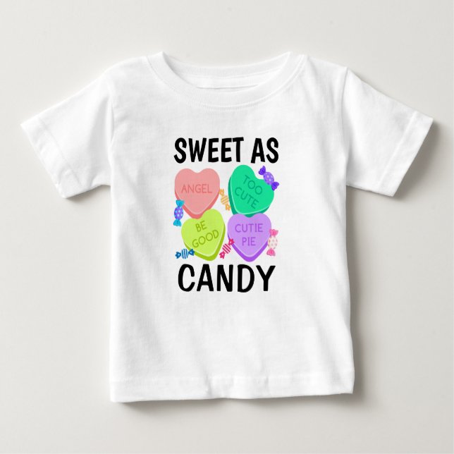 Sweet As Candy Saint Valentin T-shirt bébé (Devant)