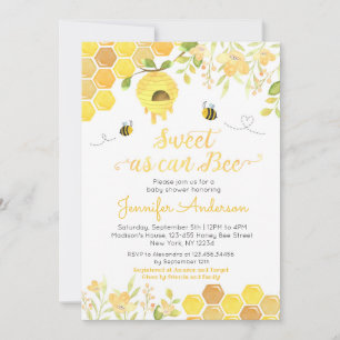 Sweet as peut Bee Baby Shower Invitations Garçon G