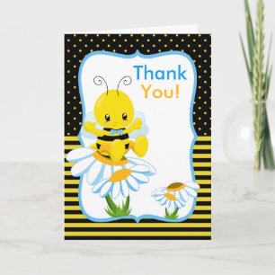 Sweet Baby Bee Boy Carte de remerciements