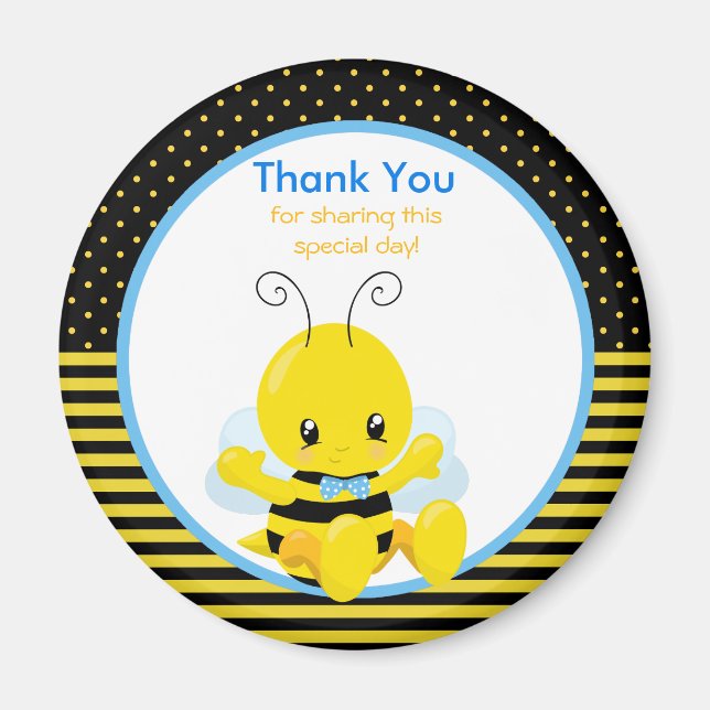 Sweet Baby Bee Boy Magnet Merci (Devant)