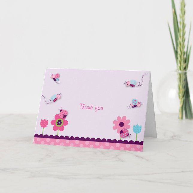 Sweet Baby Bug Merci Cartes de notes (Devant)