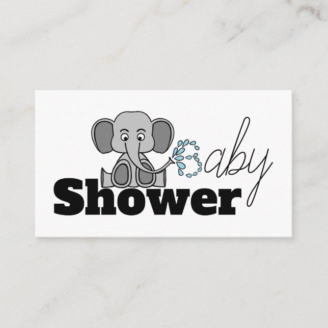 Sweet Baby Elephant, Baby shower Ticket Invitation (Devant)