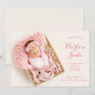 Sweet Baby Girl Photo Annonces de naissance