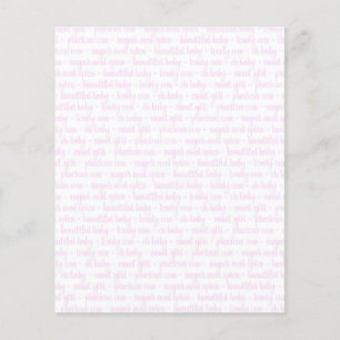 Sweet Baby Girl Pink Papier à papier pour album