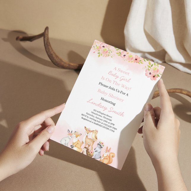 Sweet Baby Girl Shower Invitation (Créateur téléchargé)