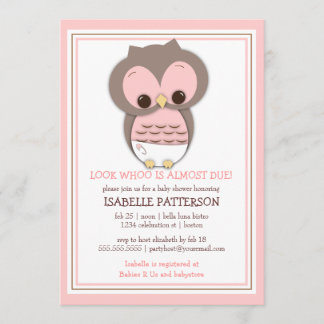 Sweet Baby Owl C'est une invitation Baby shower fi