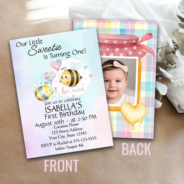 Sweet Bee First Birthday Personalized (Créateur téléchargé)