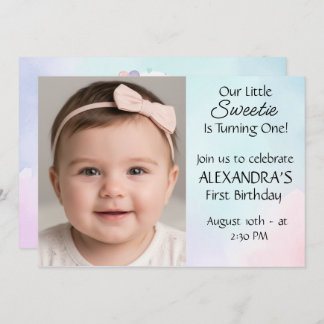 Sweet Bee First Birthday Personalized Invite