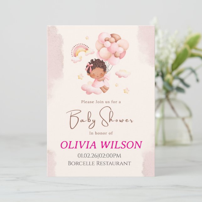 Sweet Beginnings Baby Shower Collection Invitation (Debout devant)