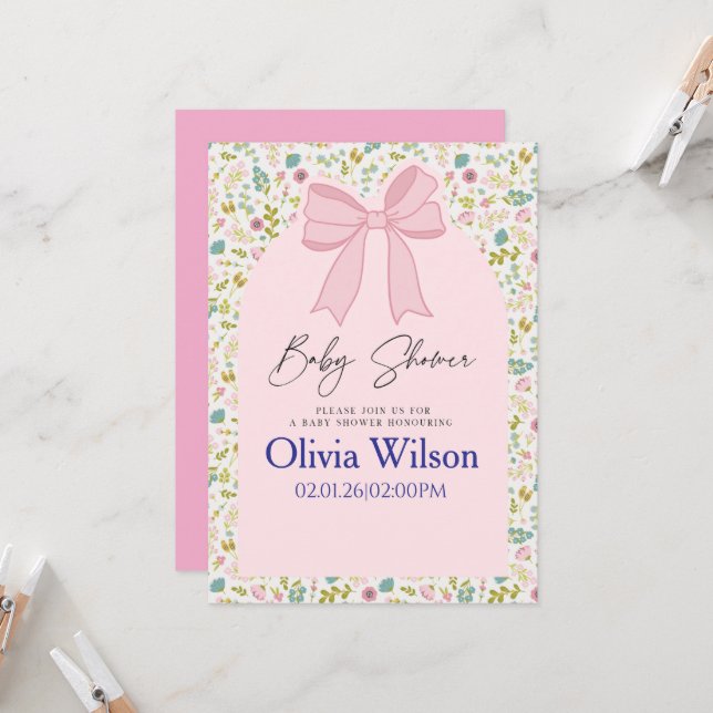 Sweet Beginnings Baby Shower Invitation (Devant/Arrière en situation)