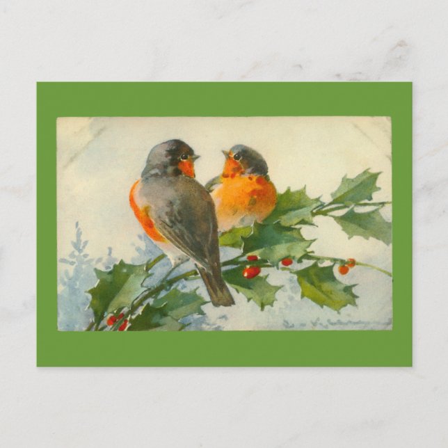 Sweet Birds Carte Postale Vintage Imprimer Carte I (Devant)
