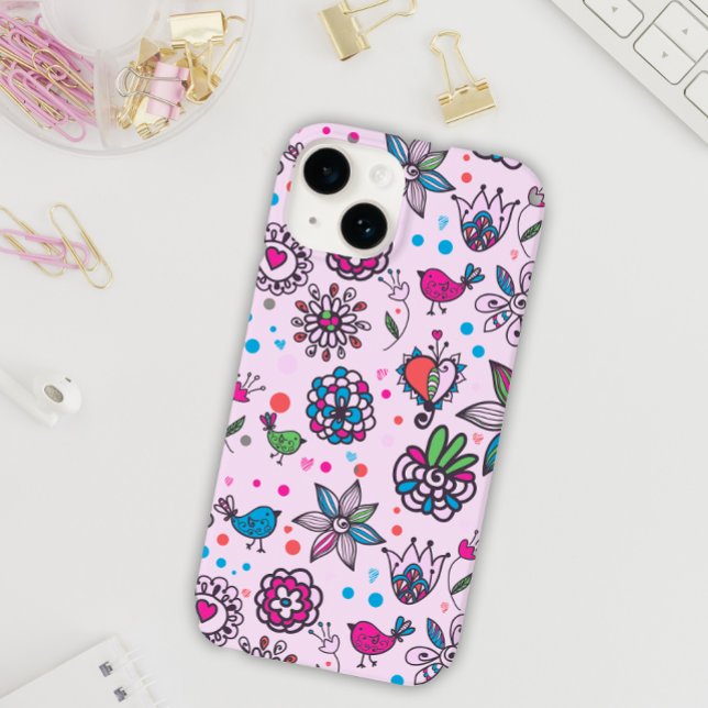 Sweet Birdsong Floral rose coque iphone (Créateur téléchargé)