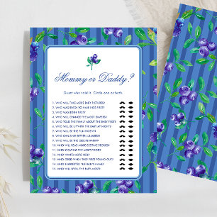 Sweet Blueberries Baby shower maman ou papa Jeu