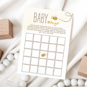 Sweet Bumble Bee Baby shower Baby Bingo Carte de j