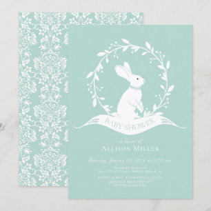 Sweet Bunny Baby shower neutre Invitation