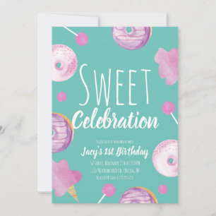 Sweet Candy Anniversaire Donut Rose Girls Party