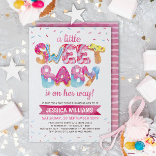 Sweet Candyland arroses Baby shower Invitation