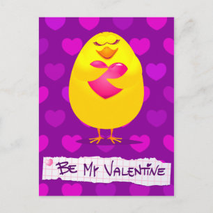 Sweet chick en amour, carte postale