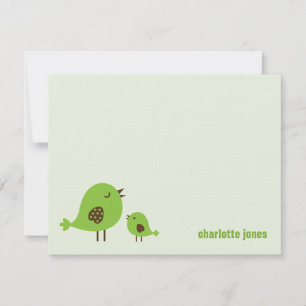 Sweet Chicks Merci Cartes - Vert