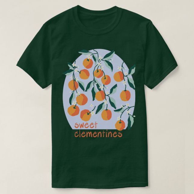 Sweet Clementines Bleu TShirt (Design devant)