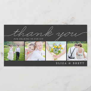 Sweet Collage Mariage Merci Cartes - Charbon