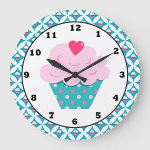 Sweet Cupcake amusant horloge murale