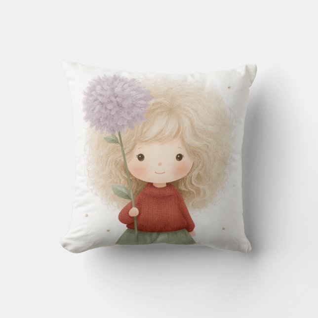 Sweet Daydream - Whimsical Girl Coussin (Recto)