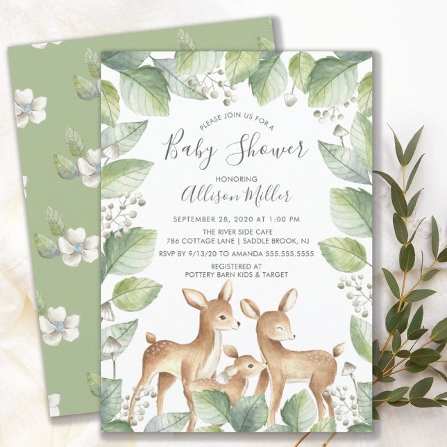 Sweet Deer Couple Baby shower Invitation (Créateur téléchargé)
