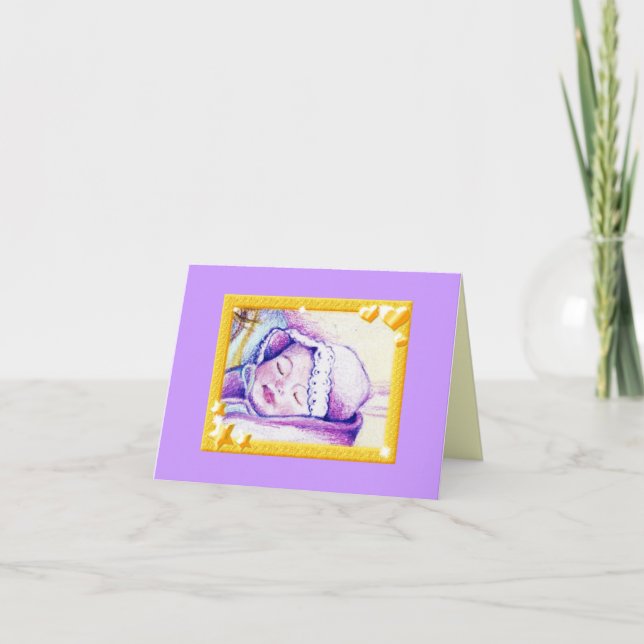 Sweet Dreams Baby Carte pour notes personnalisable (Devant)