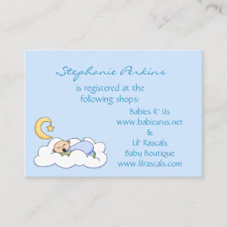 Sweet Dreams Baby Registry Cartes