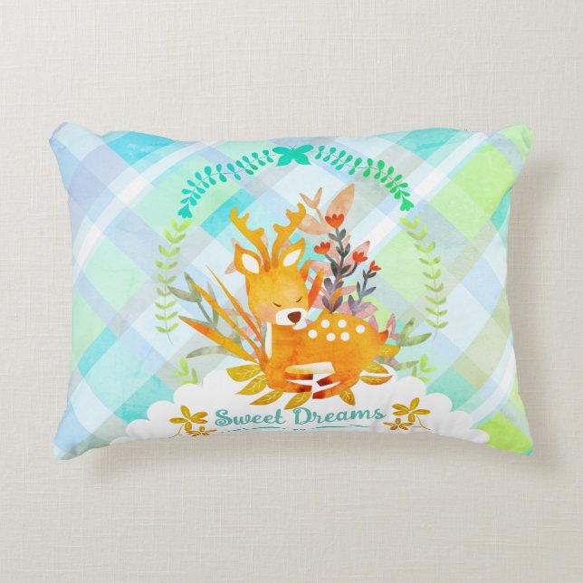 Sweet Dreams Cerf Coussin d'accentuation de bébé (Devant)