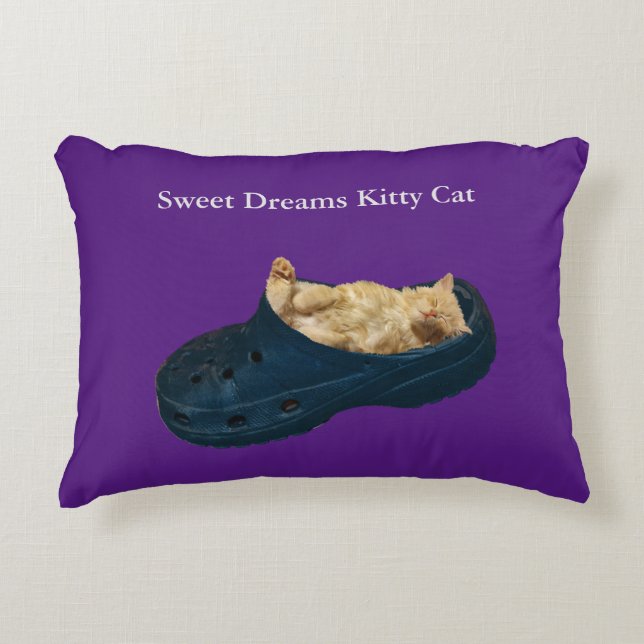 Sweet Dreams Kitty Chat, Coussin Décoratif (Devant)