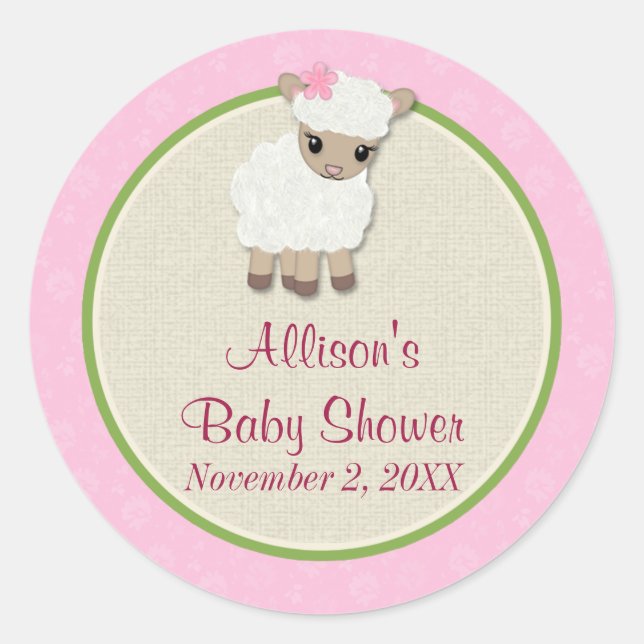 Sweet Dreams LAMB Baby shower autocollant SDK#1 (Devant)