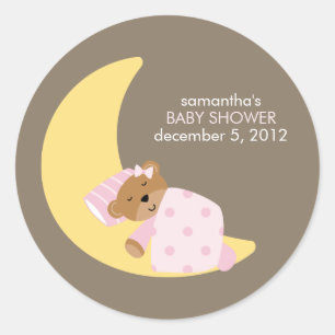 Sweet Dreams Lullaby Girl Stickers Baby shower