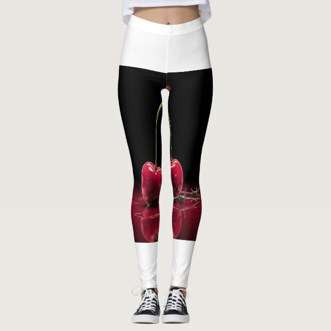 Sweet Drit Cherry Hearts Leggings 🍒 ❤️ (Devant)