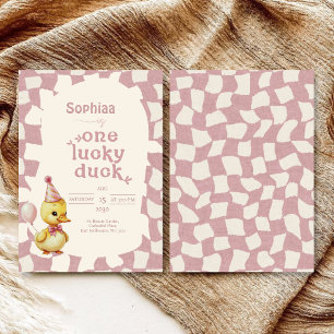 Sweet Duckling 1er Anniversaire Fête Invitation
