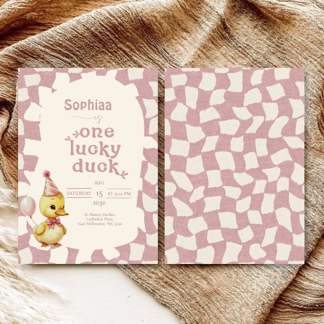 Sweet Duckling 1er Anniversaire Fête Invitation (Créateur téléchargé)