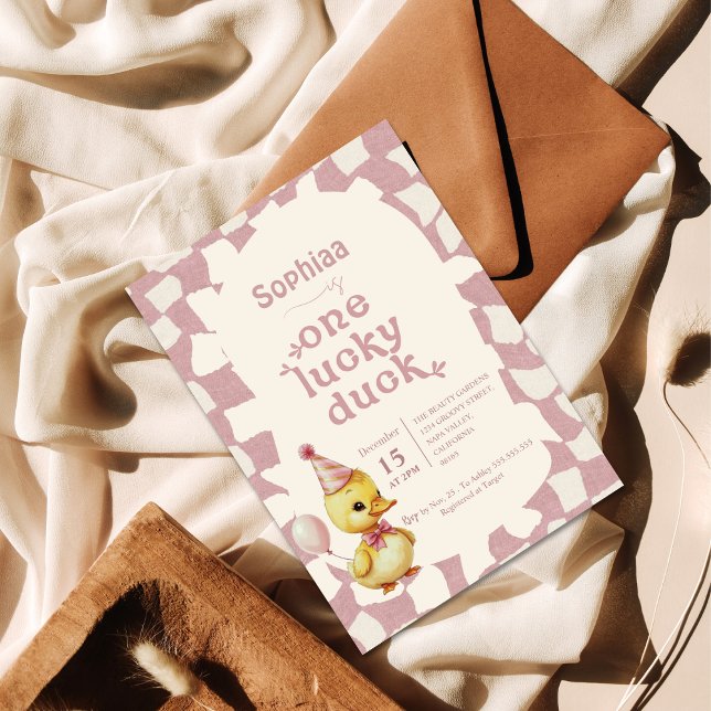 Sweet Duckling 1er Anniversaire Fête Invitation (Créateur téléchargé)