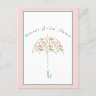 Sweet Floral Parapluie nuptiale Invitation douche