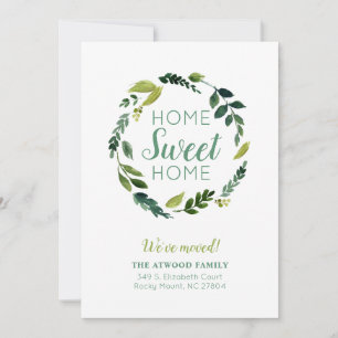 Sweet Greenery Nouvelle adresse Moving Faire-part