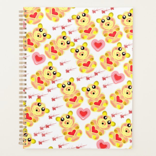 Sweet Heart Bear Nursery Pattern (Devant)