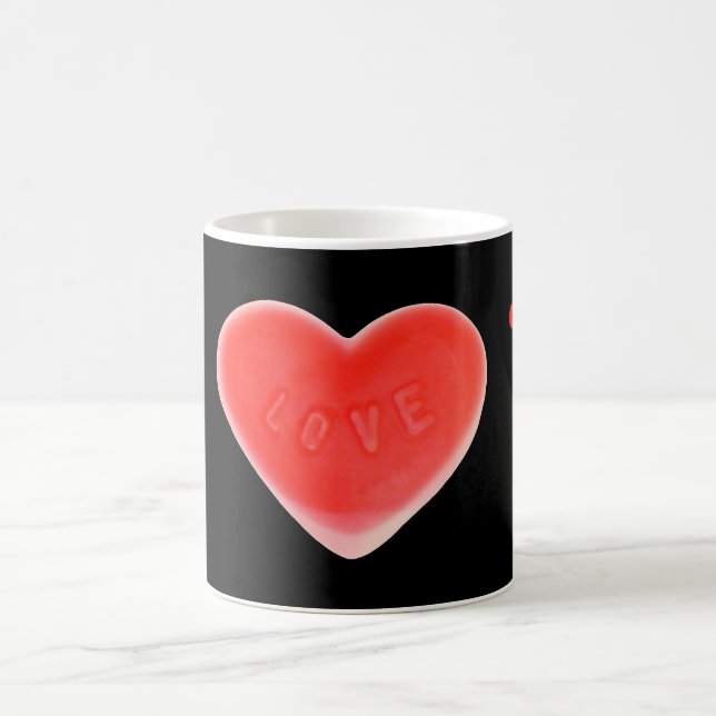 Sweet Heart Black 'I love U' mug (Centre)