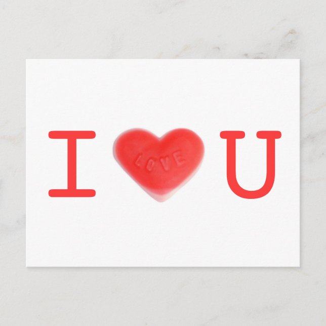 Sweet Heart 'I love U' carte postale (Devant)