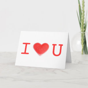 Sweet Heart 'I love U' Carte Saint Valentin