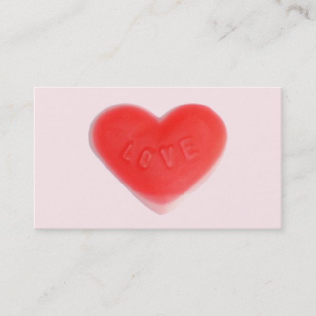 Sweet Heart rose 'votre texte' carte de visite rou (Devant)