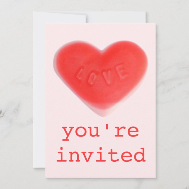 Sweet Heart rose 'Vous êtes invité' invitation rou (Devant)