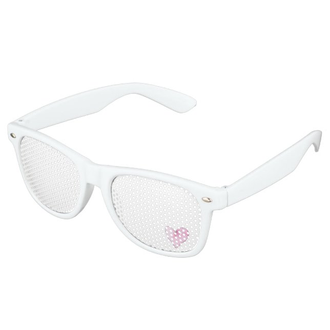 Sweet Heart White Rose Love Fun Party Lunettes de  (Angulaire)